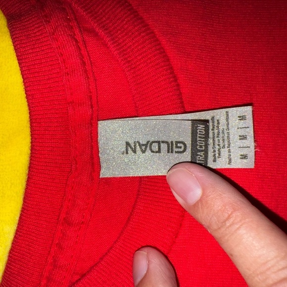 Gildan Red Tee with Black Graphic - Picture 4 of 5